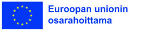 Sininen EU tähtilippu. Euroopan Unionin osarahoittama.